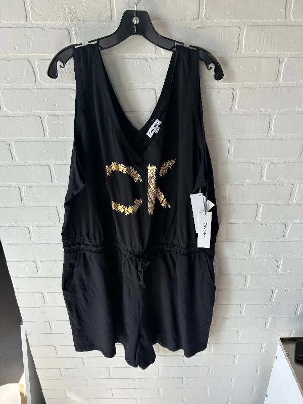 Romper By Calvin Klein In Black & Gold, Size: 2x