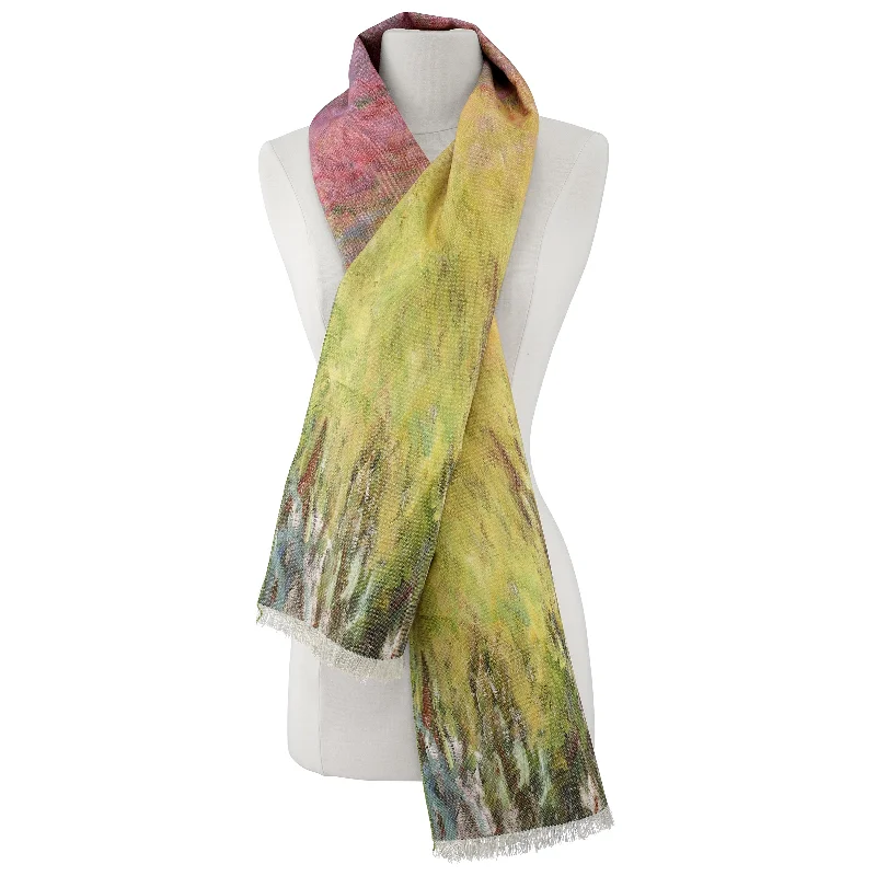 Waterlilies at Sunset Viscose\Poly Scarf