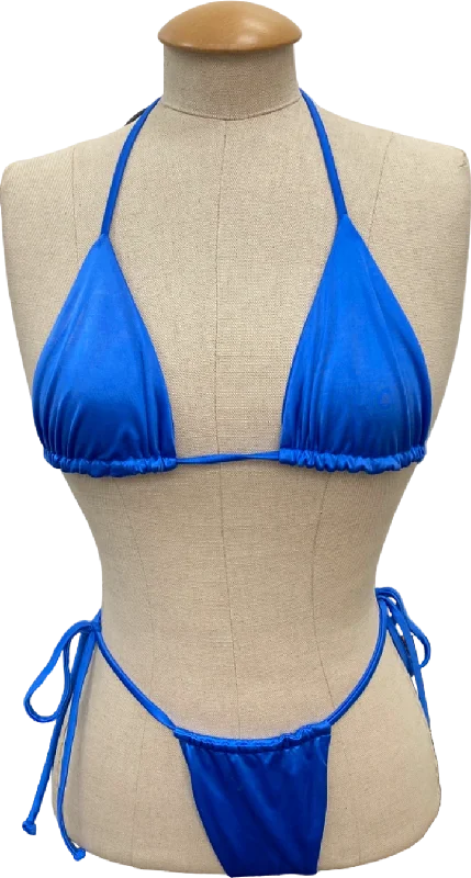 Frankies Bikinis Blue Naomi Bikini Set Top XS Bottoms S