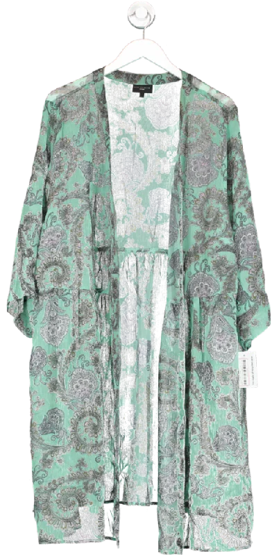 live unlimited Green Pailsley Print Kimono UK XL/XXL