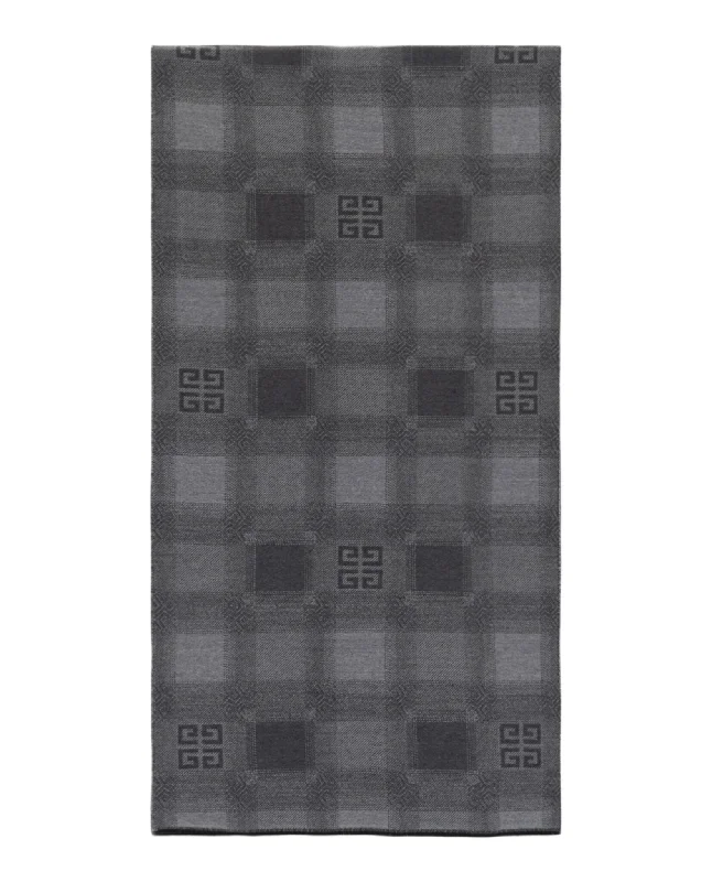 Plaid 4G Logo Scarf