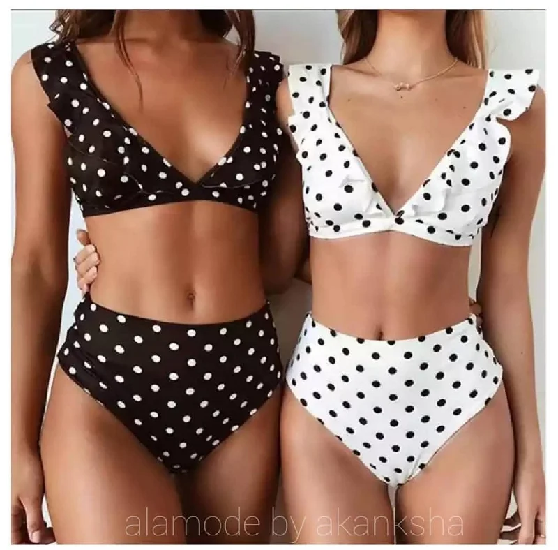 Polka Ruffled Bikinis