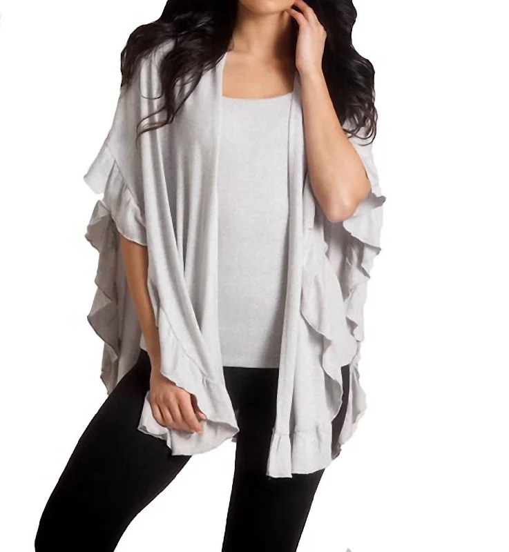 Supersoft Ruffle Wrap In Slate